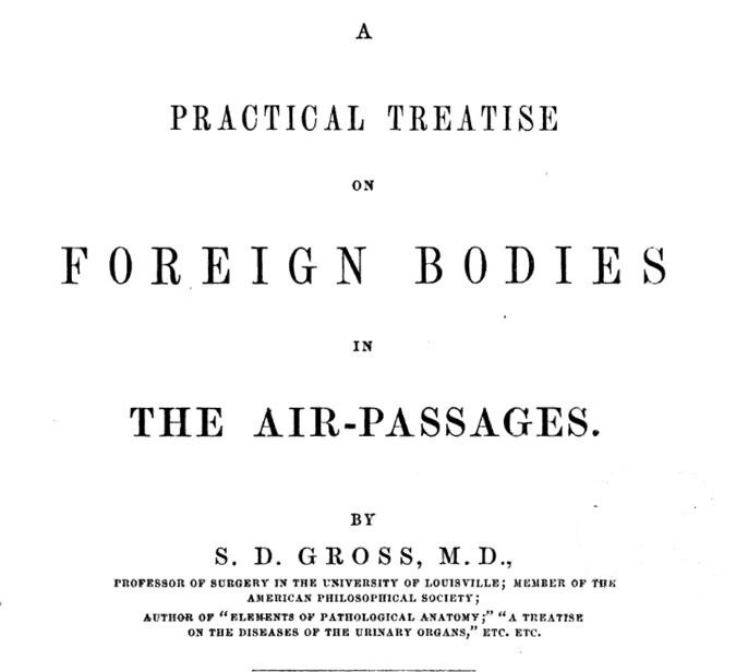 Foreign bodies in the air passages